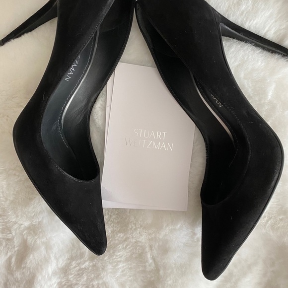 Stuart Weitzman Black Suede Heels – Wedding & Party Ready - Picture 10 of 14
